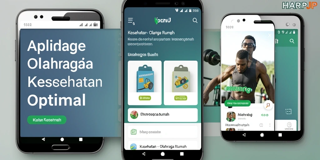 Tampilan antarmuka utama HARAPJP untuk olahraga di rumah.