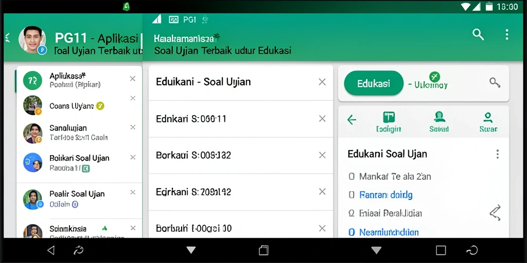 Antarmuka PG11 menunjukkan fitur soal ujian yang interaktif dan mudah digunakan.