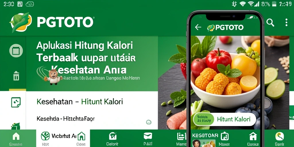 Antarmuka PGTOTO yang intuitif untuk menghitung kalori harian.
