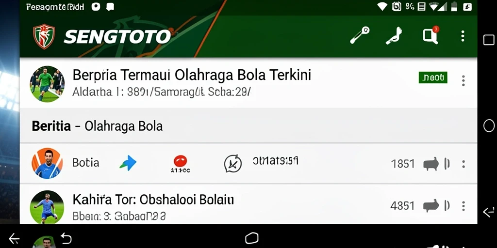 Antarmuka SENGTOTO menghadirkan berita olahraga bola dengan jelas dan menarik.