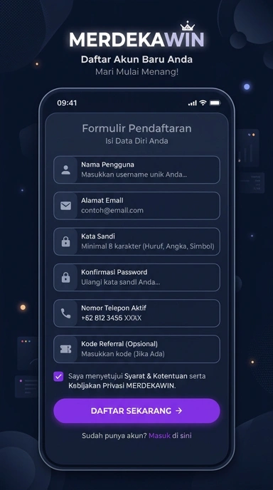 Cara Mudah Buat Akun Baru Merdekawin di Android