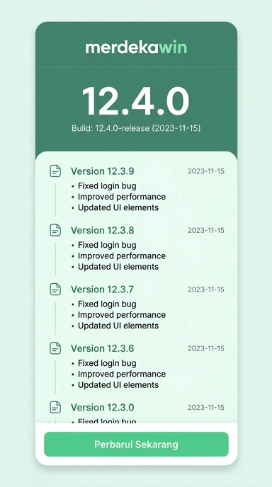 Riwayat Versi Aplikasi Merdekawin untuk Pengguna Android